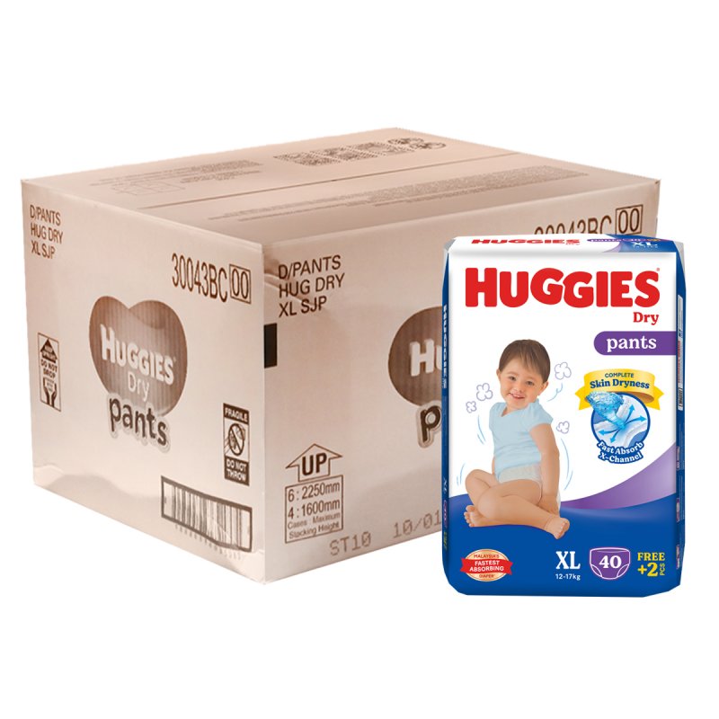 Huggies Dry Pants Diapers XXL36 (4 Packs) Absorbent and dry diapers for  baby | Lazada