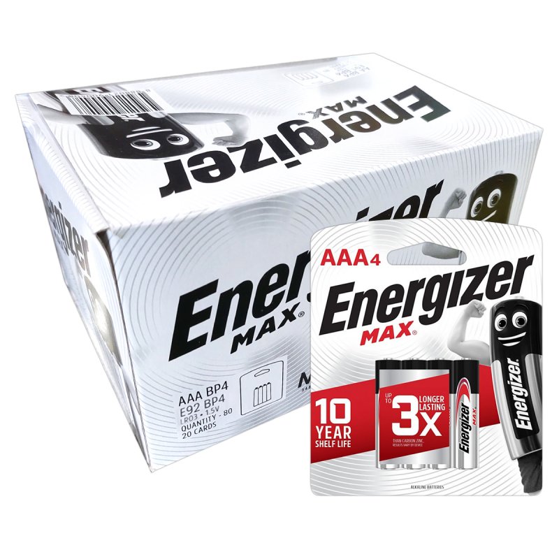 Energizer Battery LR03 E92/BP4 AAA 4 pcs per pack