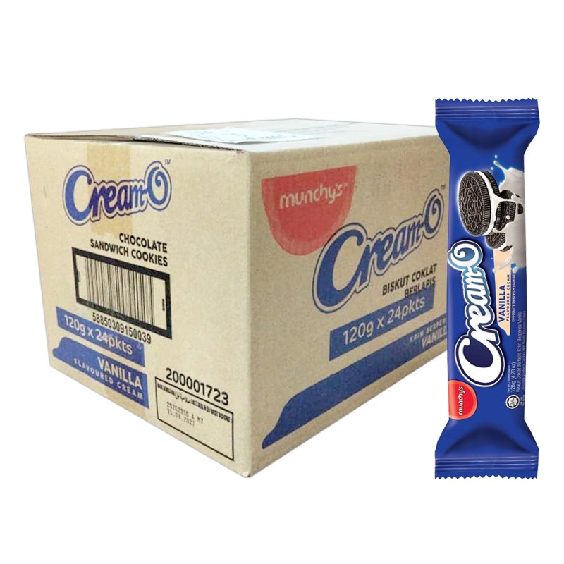CREAM O BISKUT SANDWIC VANILA 24*120G