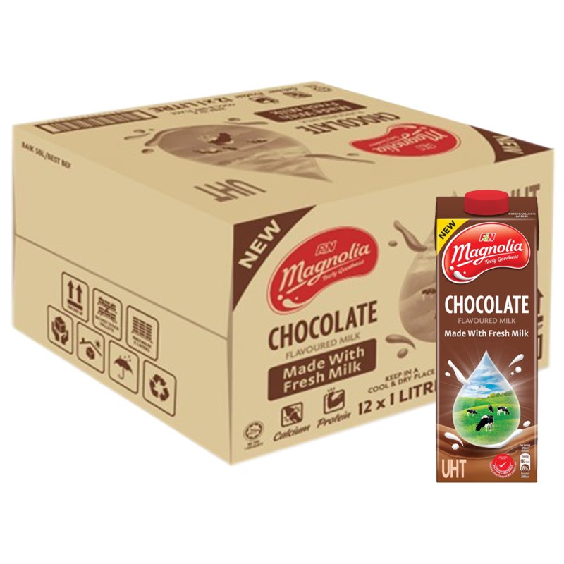 FN MAGNOLIA UHT SUSU SEGAR COKLAT 12*1L