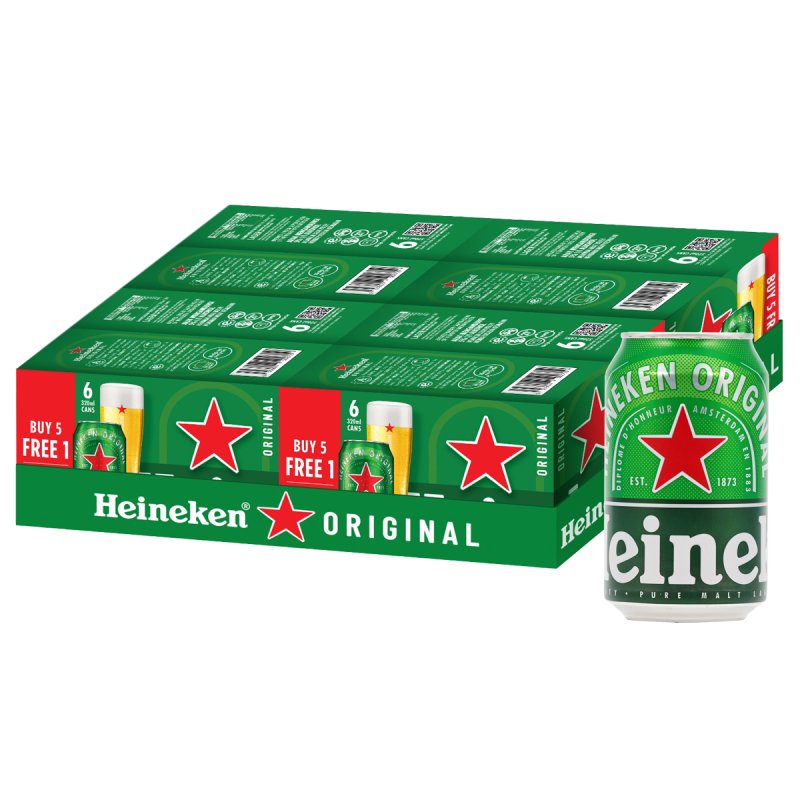 HEINEKEN BIR TIN 4*(5+1)*320ML PROMO