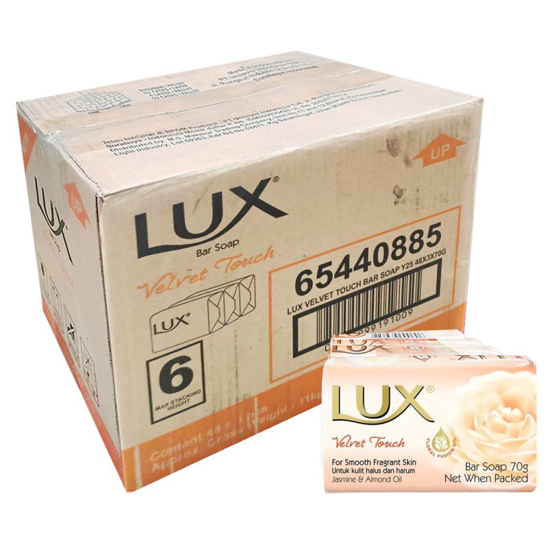 LUX VELVET TOUCH SABUN BAR 2*24*(3*70G)