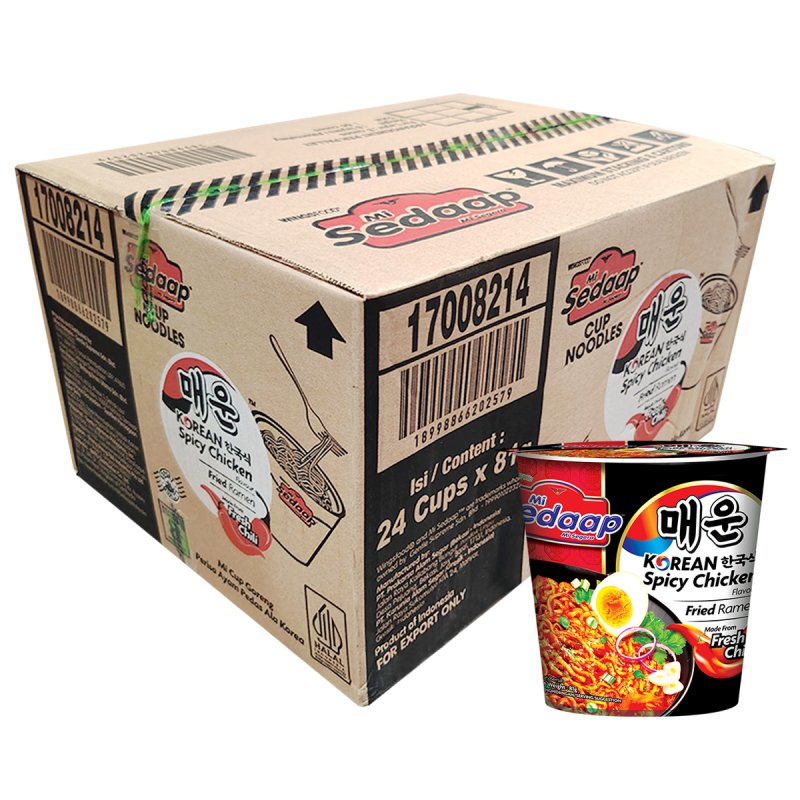 MI SEDAAP CUP AYAM PEDAS KOREAN 24*81G