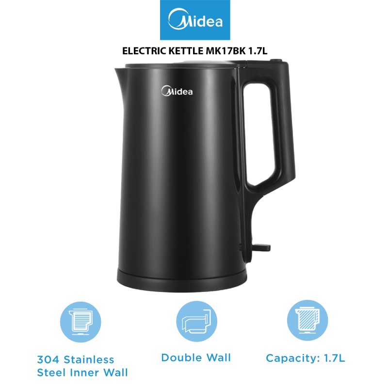 MIDEA ELECTRIC KETTLE MK17BK 1.7L 1 SET