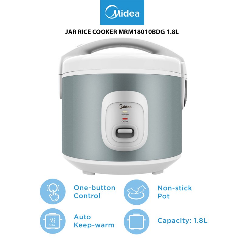 MIDEA JAR RICE COOKER MRM18010BDG 1.8L